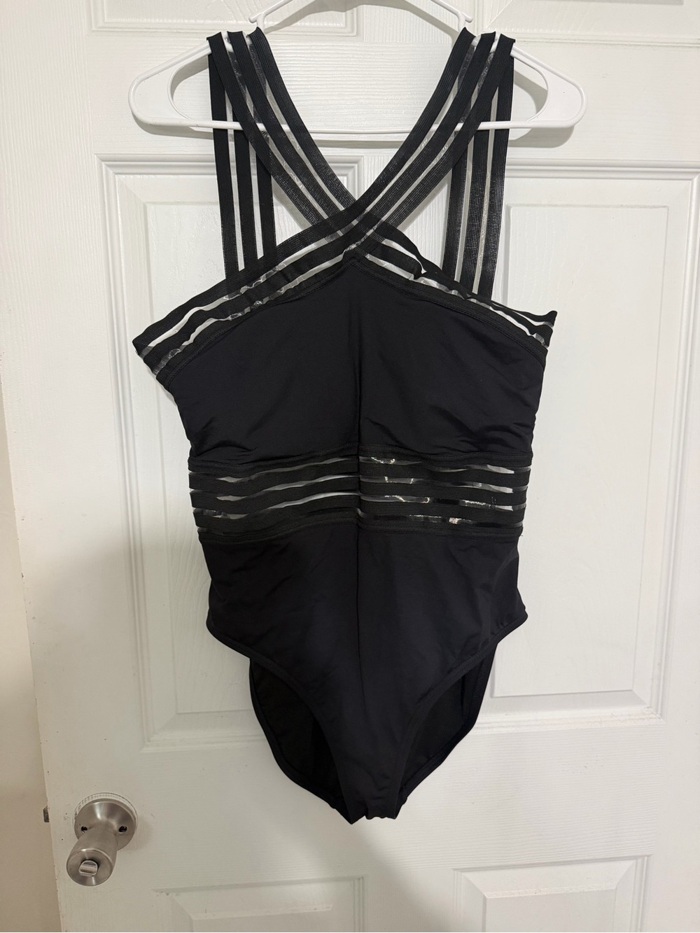 Kenneth Cole Black Strappy One-Piece Swimsuit
